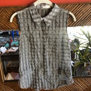 [A.P.C.] Plaid Button-Up Blouse